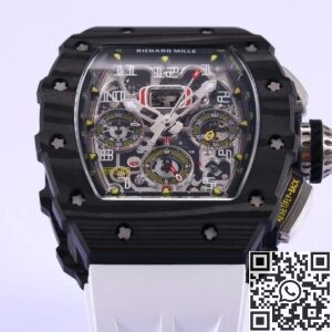 KV Factory Replica Richard Mille RM011 Series White Rubber Strap