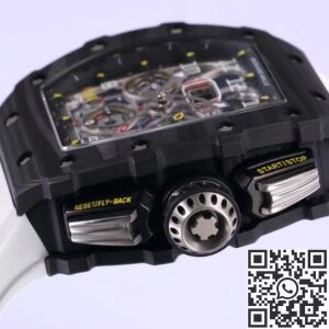 KV Factory Replica Richard Mille RM011 Series White Rubber Strap