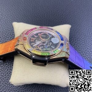 ZF Factory Replica Hublot BIG BANG Unico 411.OX.9910.LR.0999 Rainbow Rose Gold Case Series