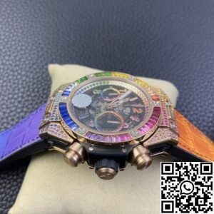 ZF Factory Replica Hublot BIG BANG Unico 411.OX.9910.LR.0999 Rainbow Rose Gold Case Series