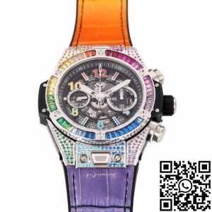 ZF Factory Replica Hublot BIG BANG Unico 411.NX.1117.LR.0999 Rainbow Skeleton Dial Series