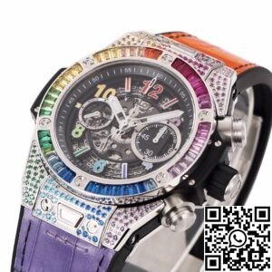 ZF Factory Replica Hublot BIG BANG Unico 411.NX.1117.LR.0999 Rainbow Skeleton Dial Series