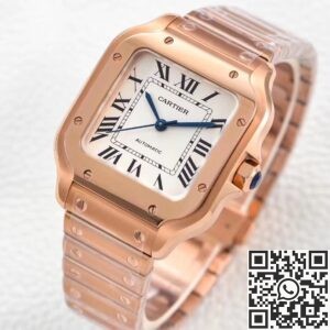 BV Factory Replica Cartier Santos WGSA0031 Rose Gold Case Series