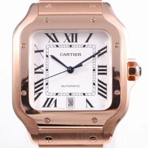 BV Factory Replica Cartier Santos WGSA0018 Rose Gold Case Series