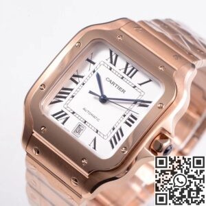 BV Factory Replica Cartier Santos WGSA0018 Rose Gold Case Series