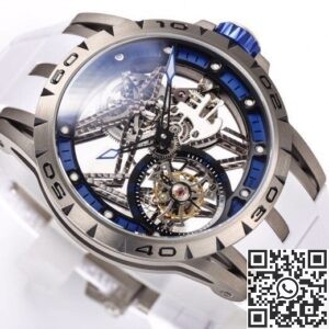 BBR Factory Replica Roger Dubuis Excalibur Spider RDDBEX0479 Tourbillon Blue Dial