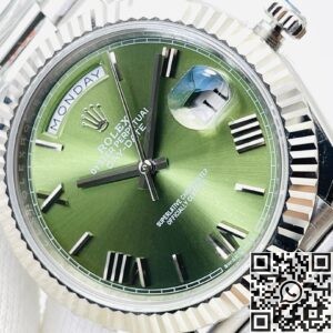 EW Factory Replica Rolex Day Date M228239-0033 Olive Green Dial Series