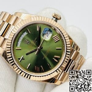 EW Factory Replica Rolex Day Date M228235-0025 Olive Green Dial Series