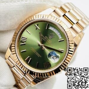 EW Factory Replica Rolex Day Date M228235-0025 Olive Green Dial Series
