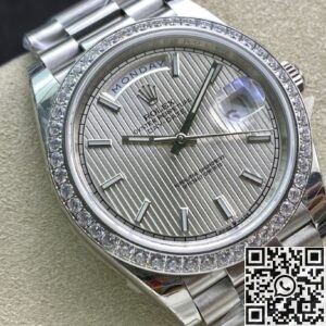 EW Factory Replica Rolex Day Date M228349RBR-0007 White Gold Series