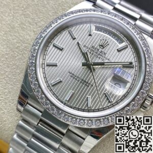 EW Factory Replica Rolex Day Date M228349RBR-0007 White Gold Series