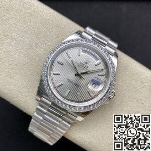 EW Factory Replica Rolex Day Date M228349RBR-0007 White Gold Series