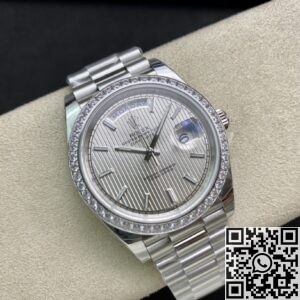 EW Factory Replica Rolex Day Date M228349RBR-0007 White Gold Series