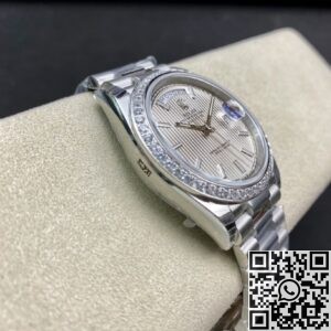 EW Factory Replica Rolex Day Date M228349RBR-0007 White Gold Series