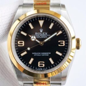 EW Factory Replica Rolex Explorer M124273-0001 Black Dial Series 36mm