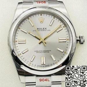 EW Factory Replica Rolex Oyster Perpetual M124300-0001 Silver Dial Series