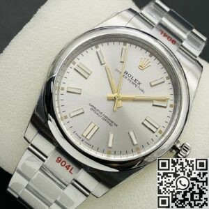 EW Factory Replica Rolex Oyster Perpetual M124300-0001 Silver Dial Series