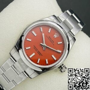 EW Factory Replica Rolex Oyster Perpetual M126000-0007 Coral Red Dial Series 36mm