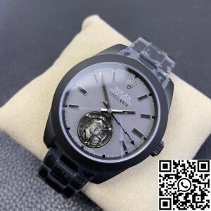 JB Factory Replica Rolex Label Noir Milgauss M116400 Tourbillon Series