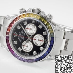 King Factory Replica Rolex Cosmograph Daytona 116599 RBOW Diamond Inlaid Dial