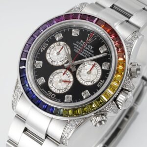 King Factory Replica Rolex Cosmograph Daytona 116599 RBOW Diamond Inlaid Dial