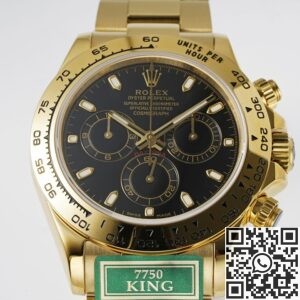King Factory Replica Rolex Cosmograph Daytona M116508-0004 Gold Watch With Black Dial