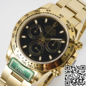 King Factory Replica Rolex Cosmograph Daytona M116508-0004 Gold Watch With Black Dial