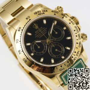 King Factory Replica Rolex Cosmograph Daytona M116508-0004 Gold Watch With Black Dial