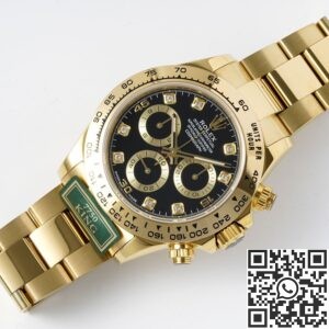 King Factory Replica Rolex Cosmograph Daytona M116508-0008 Gold Watch With Black Dial