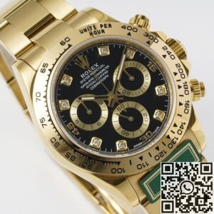 King Factory Replica Rolex Cosmograph Daytona M116508-0008 Gold Watch With Black Dial