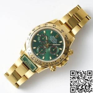 King Factory Replica Rolex Cosmograph Daytona M116508-0013 Gold Watch With Green Dial