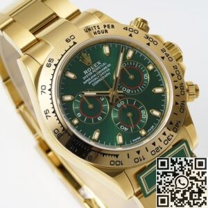 King Factory Replica Rolex Cosmograph Daytona M116508-0013 Gold Watch With Green Dial