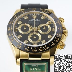 King Factory Replica Rolex Cosmograph Daytona M116518LN-0078 Diamond Panda Dial