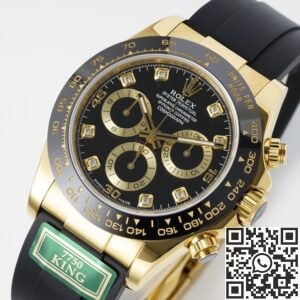 King Factory Replica Rolex Cosmograph Daytona M116518LN-0078 Diamond Panda Dial
