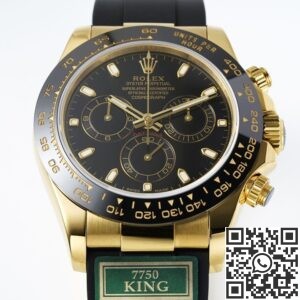 King Factory Replica Rolex Cosmograph Daytona M116518LN-0042 Golden Panda Dial