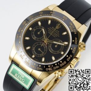 King Factory Replica Rolex Cosmograph Daytona M116518LN-0042 Golden Panda Dial