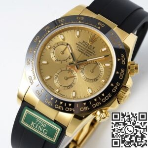 King Factory Replica Rolex Cosmograph Daytona M116518LN-0042 Golden Panda Dial
