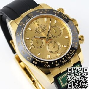King Factory Replica Rolex Cosmograph Daytona M116518LN-0042 Golden Panda Dial