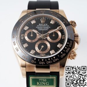 King Factory Replica Rolex Cosmograph Daytona M116515LN-0057 Rose Gold Dial