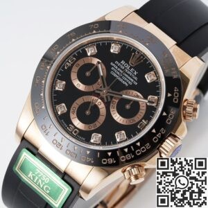 King Factory Replica Rolex Cosmograph Daytona M116515LN-0057 Rose Gold Dial