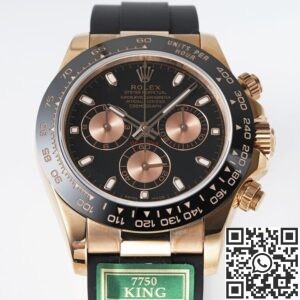 King Factory Replica Rolex Cosmograph Daytona M116515LN-0017 Rose Gold Dial