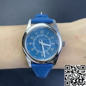3K Factory Replica Patek Philippe Calatrava 6007A-001 Grey Blue Dial