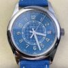 3K Factory Replica Patek Philippe Calatrava 6007A-001 Grey Blue Dial