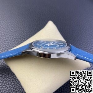 3K Factory Replica Patek Philippe Calatrava 6007A-001 Grey Blue Dial