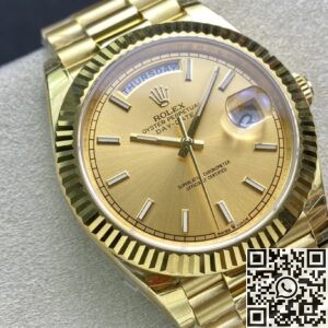 EW Factory Replica Rolex Day Date M128238-0045 Champagne Dial Series