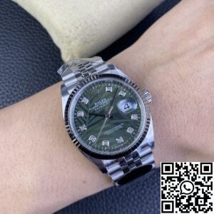 Clean Factory Replica Rolex Datejust M126234-0055 Green Dial