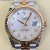 EW Factory Replica Rolex Datejust M126331-0014 White Mother-of-Pearl Diamonds