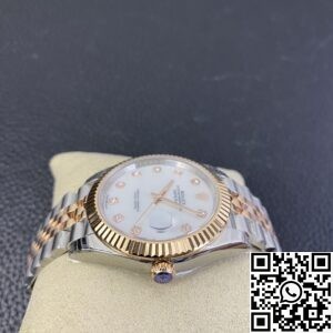 EW Factory Replica Rolex Datejust M126331-0014 White Mother-of-Pearl Diamonds