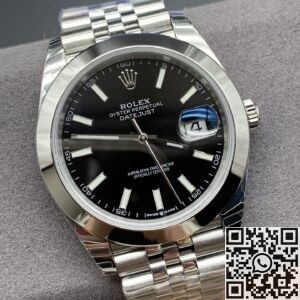 EW Factory Replica Rolex Datejust M126300-0012 Black Dial 41mm