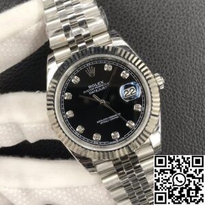 EW Factory Replica Rolex Datejust M126334-0012 Black Dial 41mm 904L